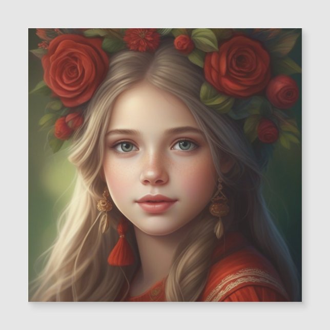 Linda garota com garland (Frente)