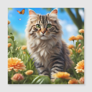 Linda gata de belo jardim
