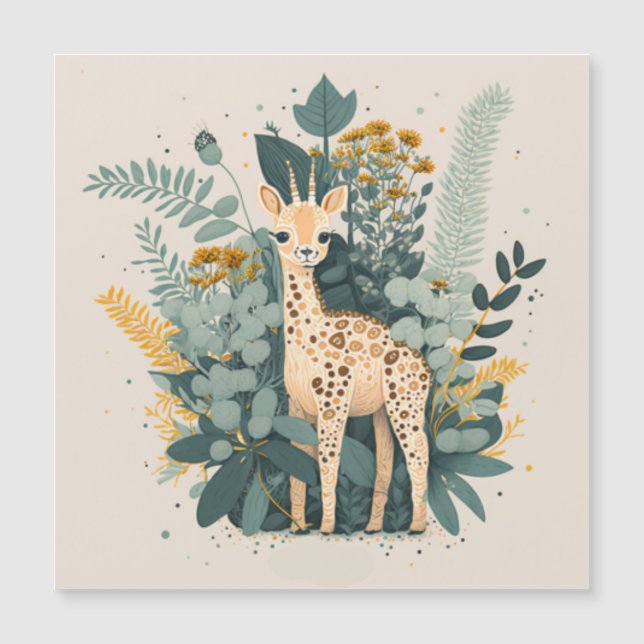 Linda girafa no jardim (Frente)