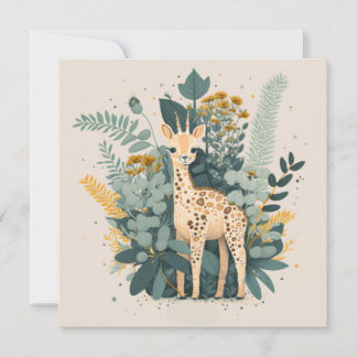 Linda girafa no jardim