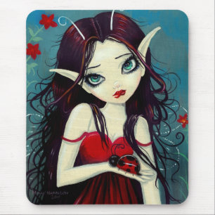 Linda Ladybug de Olhos Grandes Fada Mousepad