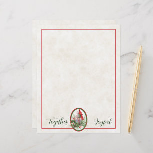 Linda lanterna com o Natal Holly e Cardeal