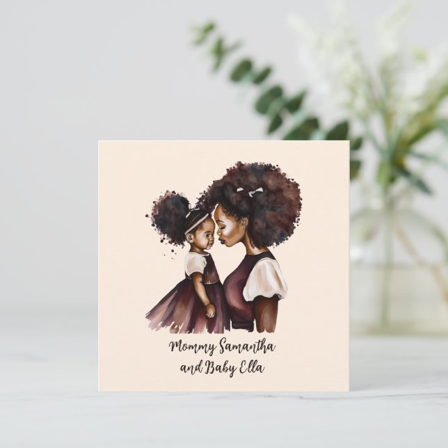 Linda mãe negra e filha (24) (Em pé/Frente)