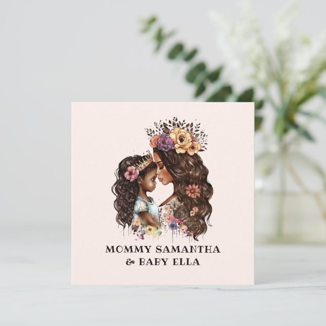 Linda mãe negra e filha (4) (Em pé/Frente)