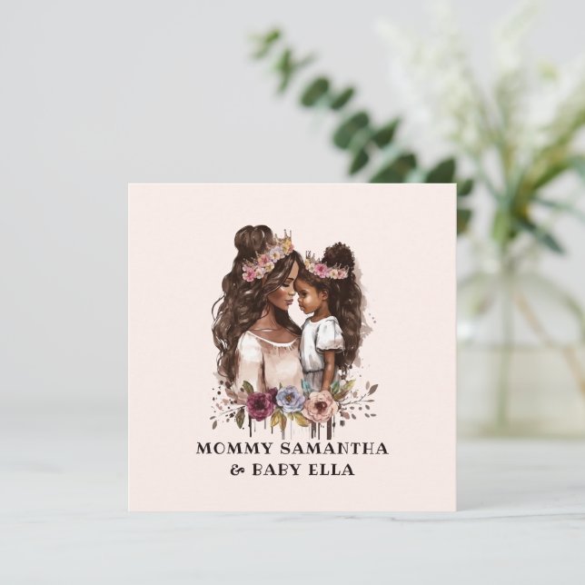 Linda mãe negra e filha (5) (Em pé/Frente)