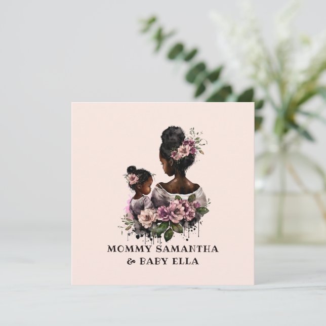 Linda mãe negra e filha (7) (Em pé/Frente)