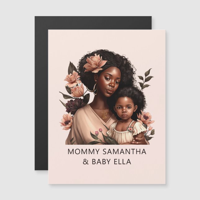 Linda mãe negra e filha (9) (Frente/Verso)