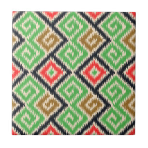 Linda mão drava tribal Cozinha Verde