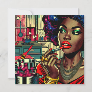 Linda mulher colocando o Lipstick