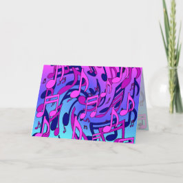 Linda música Livremente Notas Rosa Azul Azul Azul