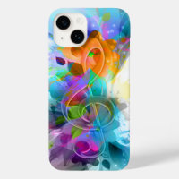 Linda nota de música Colorida Splatter