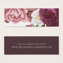 Linda Página De Casamento De Borgonha Floral Rsvp