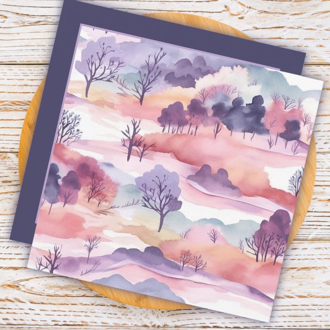 Linda paisagem com aquarela Obrigado (Criador carregado)