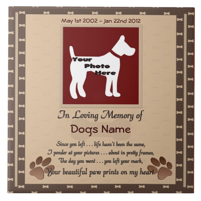 Linda Paw Imprime em Meu Coração (marrom) (Frente)