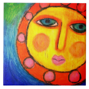 Linda pintura de Abstrato do Sol
