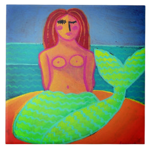 Linda pintura de Abstrato Mermaid