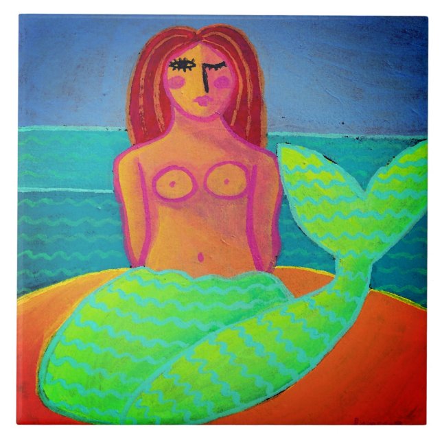 Linda pintura de Abstrato Mermaid (Frente)