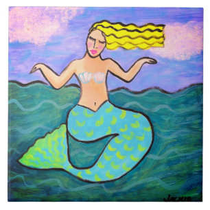 Linda pintura de Abstrato Mermaid