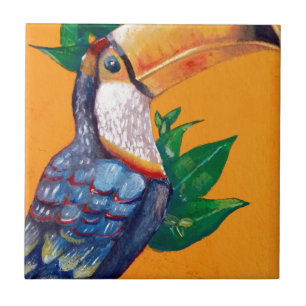 Linda pintura de pássaro tucano