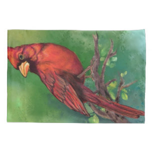 Linda pintura de pássaro vermelho Norte