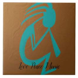 Linda pintura Teal Kokopelli