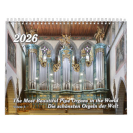 Linda Pipe Organs 2026 - O Calendário do Órgão