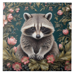 Linda Racoon Pink Floral
