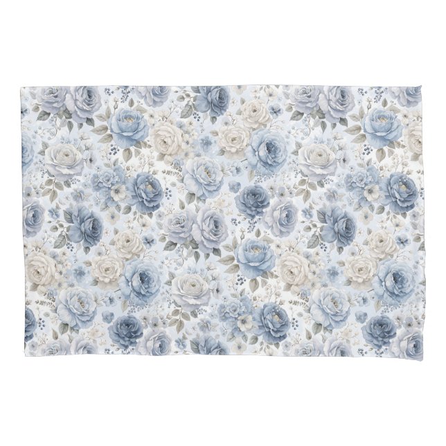 Linda Rosa Azul Floral Aquarela  (Frente)