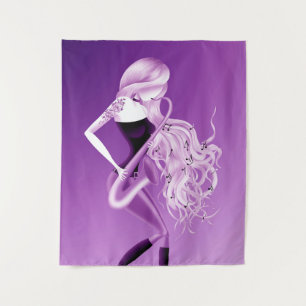 Linda tapeçaria Saxofonista