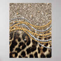 Linda Trendência Leopard Faux Impressão Animal