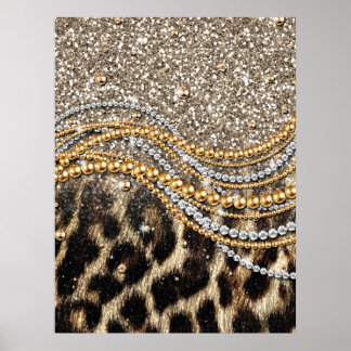 Linda Trendência Leopard Faux Impressão Animal