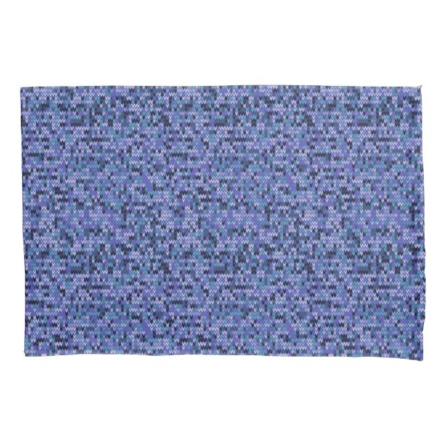 Linda, tricotada, tricotada, azul e (Frente)