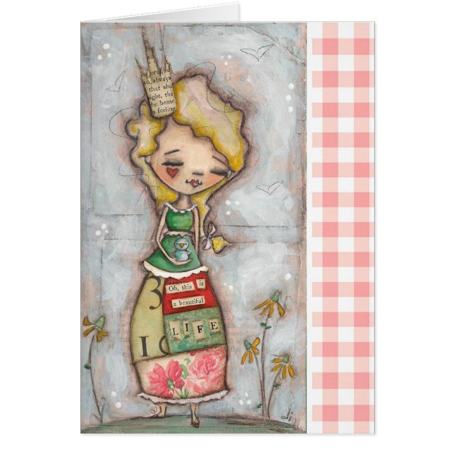 Linda vida - Cartão de Dia de as mães (Frente)