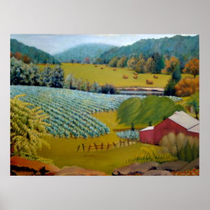 Linda Vinícola na Fazenda Augusta Missouri Poster