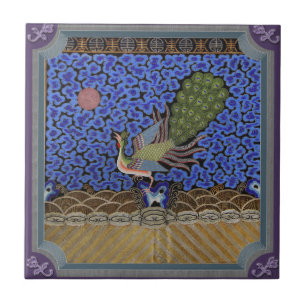 Linda Vintage Blue Peacock