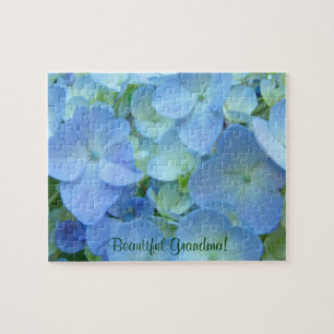 Linda vovó! quebra-cabeça Flores de Hydrangea Azul