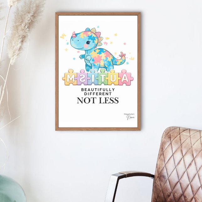 Lindamente diferente não menos | Poster de autismo (Beautifully different not less | Autism poster)