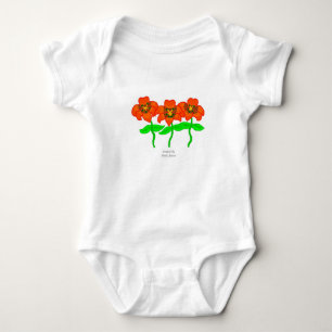 Lindas Camisas de Jersey para Bebê com Lírios-Tigr