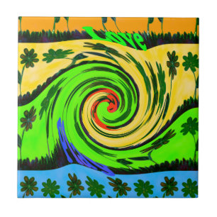 Lindas e maravilhosas cores flóricas de onda de ve