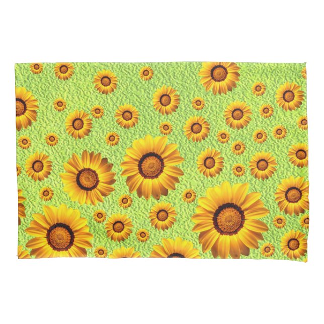 Lindas flores amarelas em verde-abstrato (Frente)