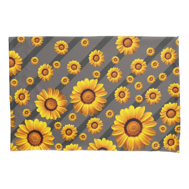 Lindas flores amarelas nas cinzas, faixas pretas (Frente)