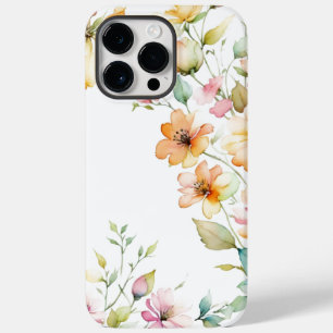 Lindas Flores Silvestres Aquarela Laranja Rosa Boh