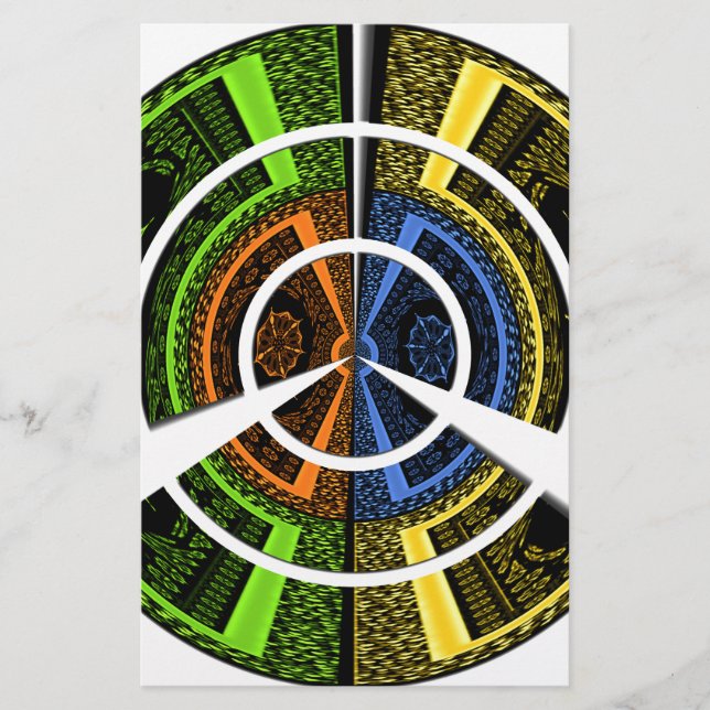 Lindas ilustrações circulares coloridas africanas (Frente)