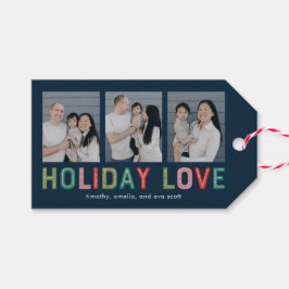 Lindas Linhas Feriadas Etiquetas de presentes de N