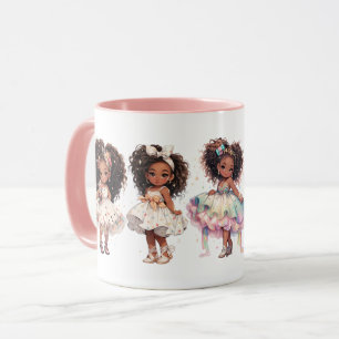 Lindas meninas em caneca romântica