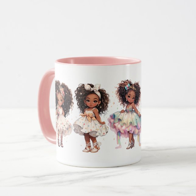 Lindas meninas em caneca romântica (Frente Esquerda)