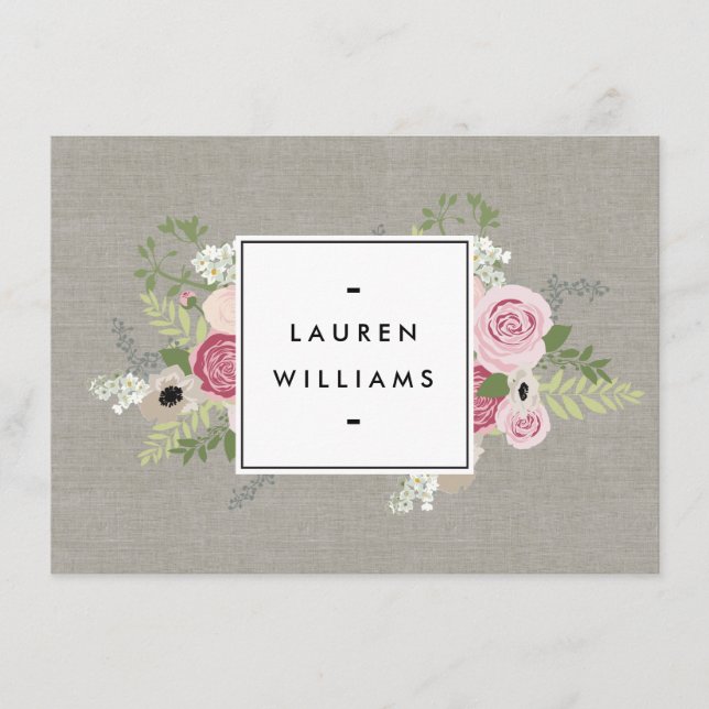 Lindas Rosas Rosa no Certificado de Presente Linen (Frente)