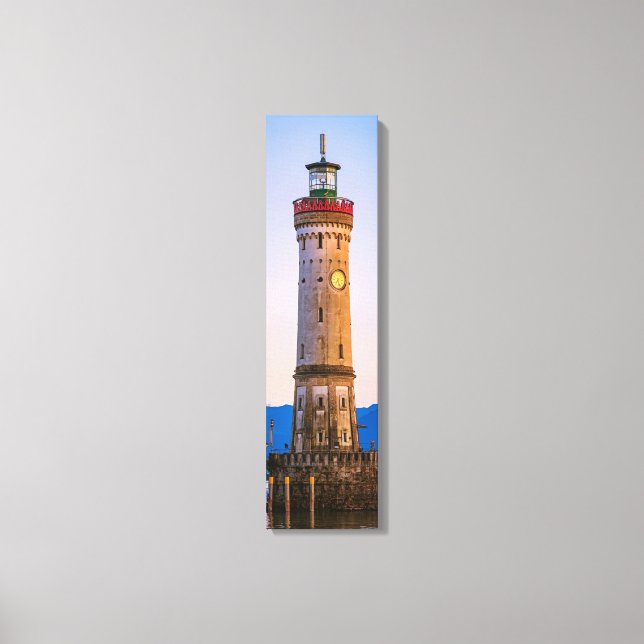 Lindau Lighthouse Harbor Ver Canvas Verticais (Frente)