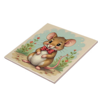 Lindo adorável ratinho com gravata