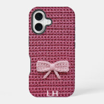 Lindo Arco de Crochê Rosa com Nome Personalizado